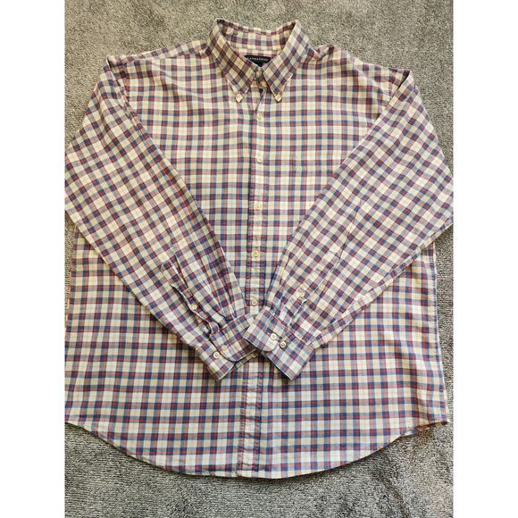 Lands' End Other - Lands' End XL 100% Cotton Men's Plaid Long Sleeve Traditional Fit Button Down